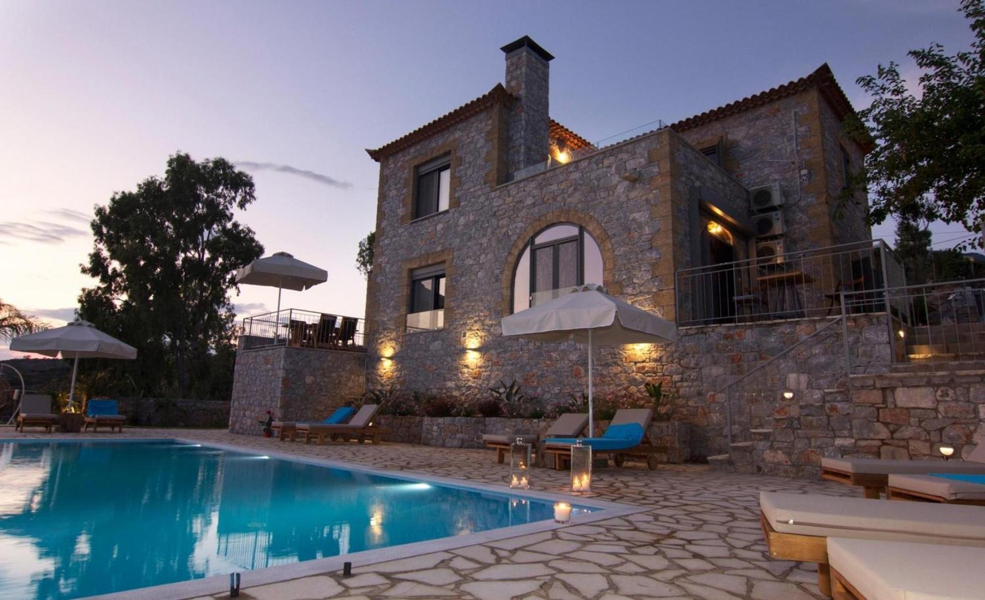 Irini Villa By Elrin Villas Mani Neokhorion  المظهر الخارجي الصورة