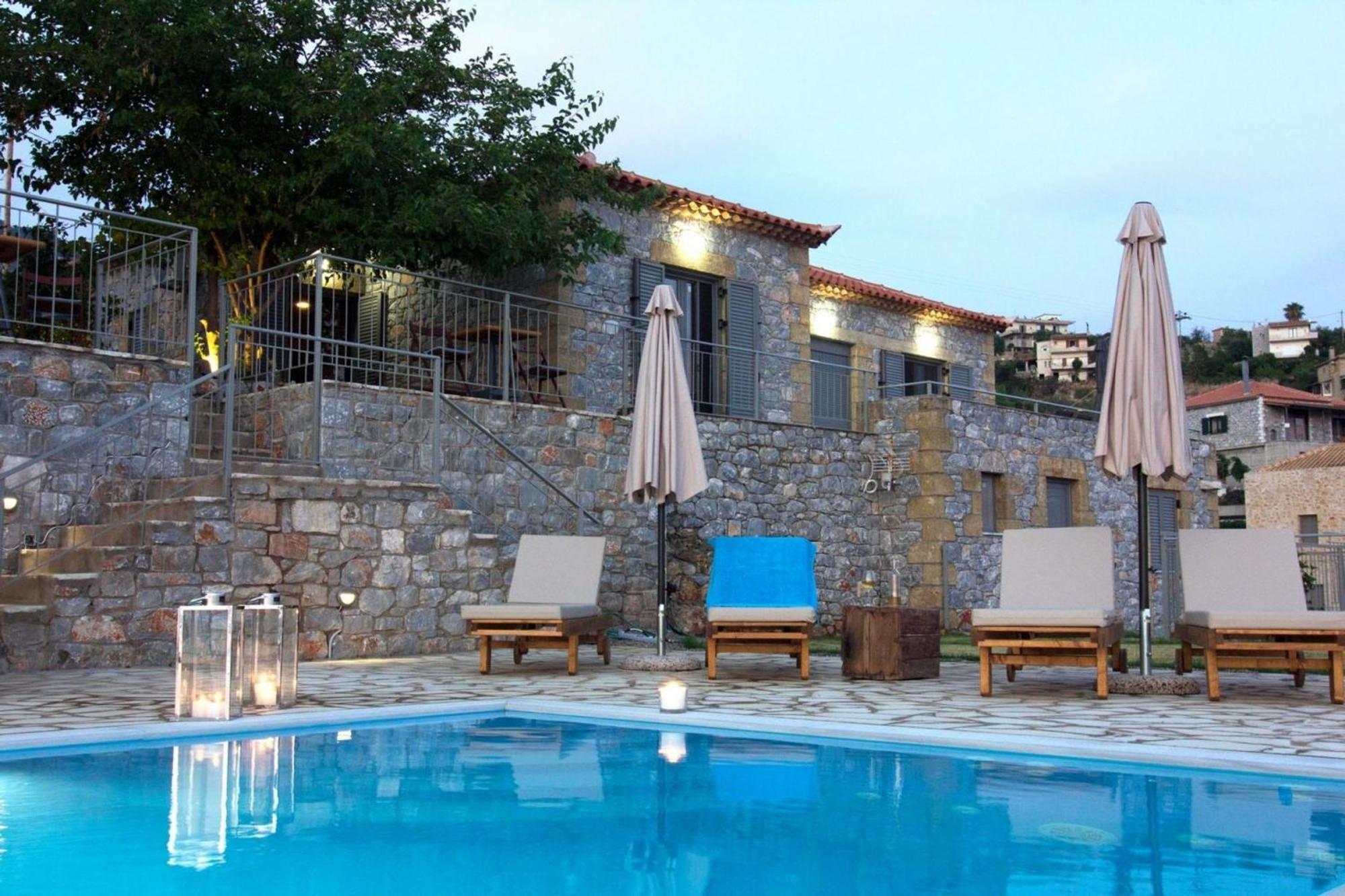 Irini Villa By Elrin Villas Mani Neokhorion  المظهر الخارجي الصورة
